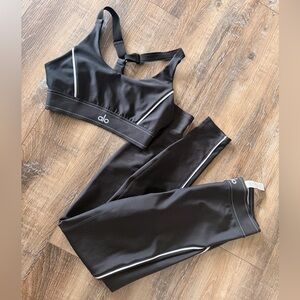 ALO Yoga Black and White Activewear Set